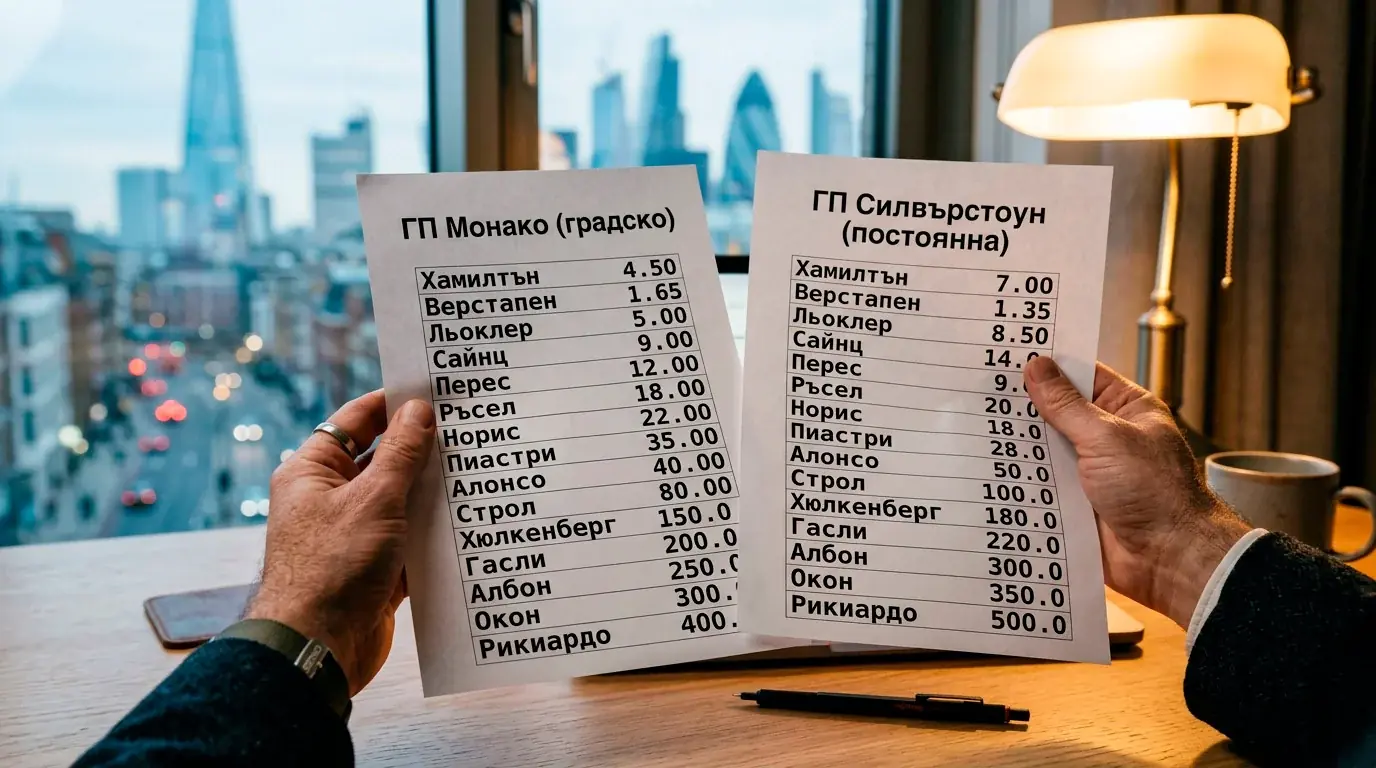 Аналитик проследява движение на коефициентите при смяна между градско и постоянно трасе