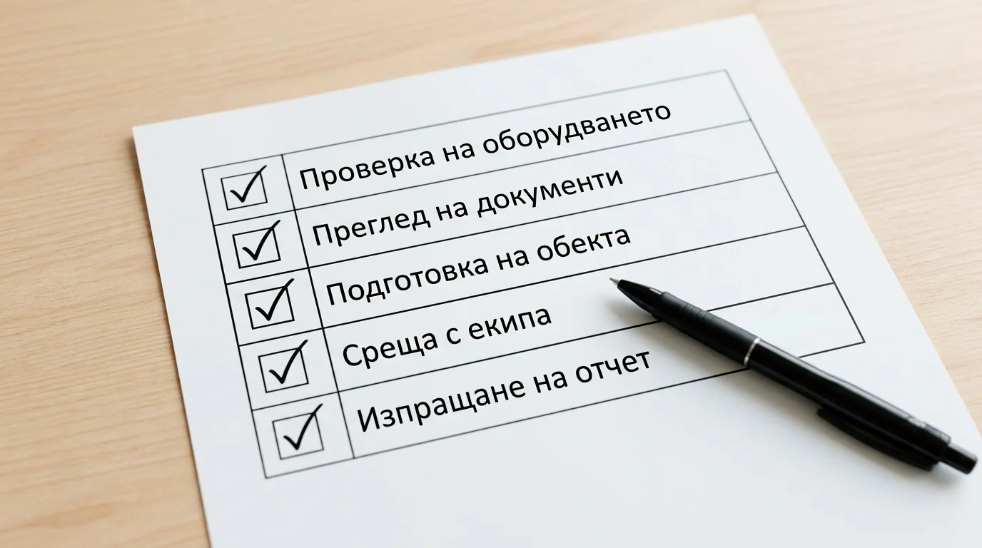 Чек-лист с признаци за легален букмейкър върху лист