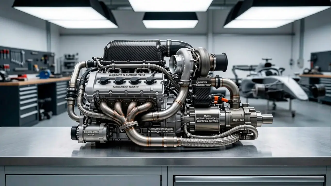 Хибриден power unit на F1 болид без MGU-H компонент