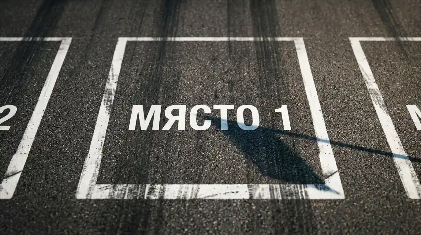 Маркировката за първа стартова позиция на пистата на Формула 1